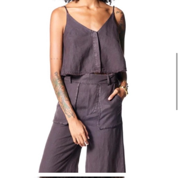 Linen Young fabulous and broke chocolate rehan swing tank top - Picture 3 of 10